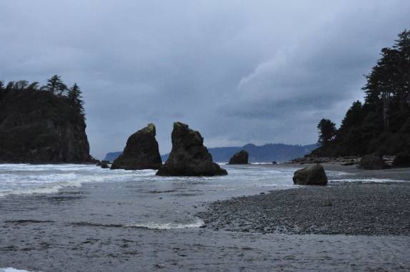Ruby Beach, no Olympic National Park, no estado de Washington, oeste dos Estados Unidos
